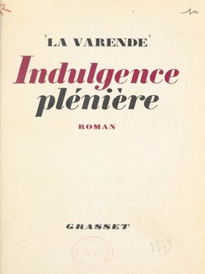 cover image of Indulgence plénière